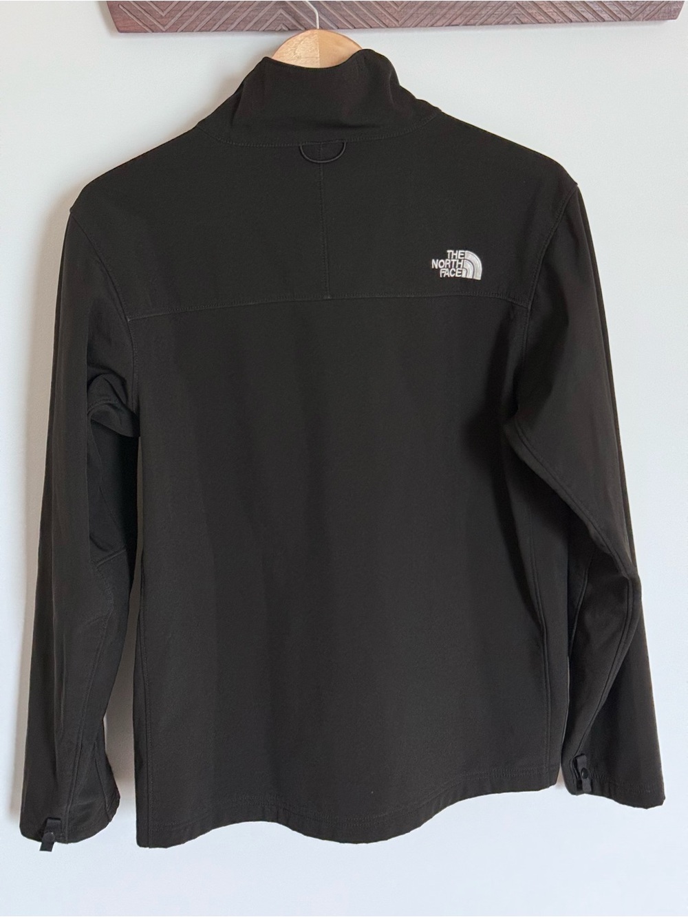 The North Face Full Zip Soft Shell Jacket Black Fleece Lined Men’s Medium - Picture 2 of 15